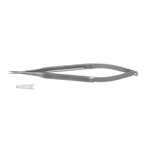 CASTROVIEJO MICRO NEEDLE HOLDER, (USE W/ 5-0, 6-0 SUTURE), 6" (15.0 CM), CURVED W/ OUT LOCK