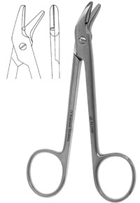 Wire Cutting Scissors 4 3/4" angled w/notch