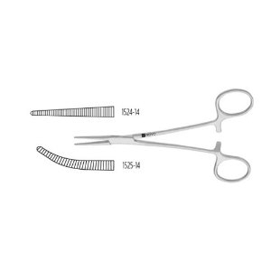 CRILE-BABY FORCEPS, EXTRA DELICATE, 5 1/2" (14.0 CM), STRAIGHT