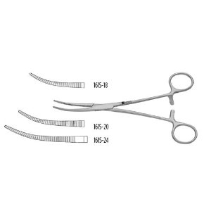 CRAFOORD (COLLER) ARTERY FORCEPS, DELICATE PATTERN, CURVED, 9 1/2" (24.0 CM)