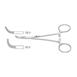 ADSON-BABY FORCEPS, NARROW, CURVED, VERY DELICATE, 5 1/2" (14.0 CM)