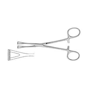 COLLINS TISSUE SEIZING FORCEPS, JAWS 12.0 MM WIDE, 6" (15.0 CM)