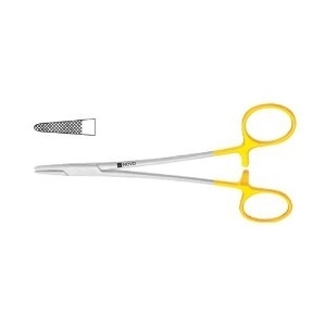 CRILE-WOOD NEEDLE HOLDER, TUNGSTEN CARBIDE, SERRATED JAWS, CURVED, 7" (17.8 CM)