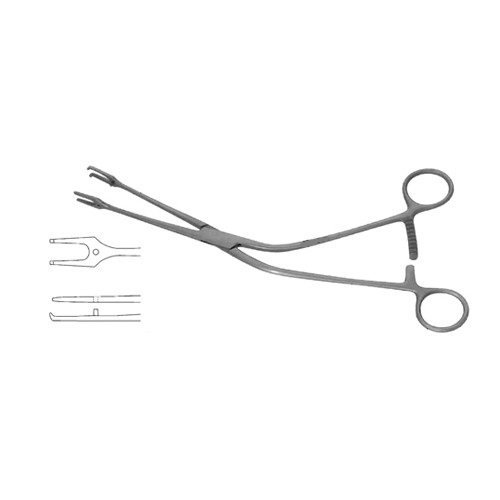 HARRIS SUTURE CARRYING FORCEPS, ANGLED TO SIDE, 9 1/2" (24.0 CM)