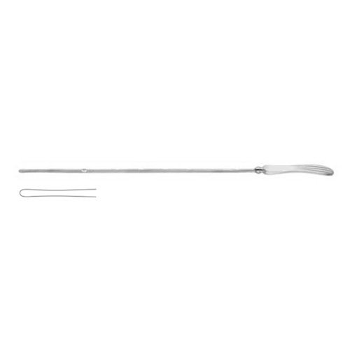 SIMPSON UTERINE SOUND, MALLEABLE, SILVER PLATED, 13" (33.0 CM), GRADUATED IN CM