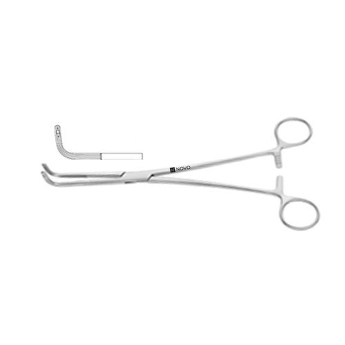 FINOCHIETTO THORACIC & LIGATURE FCPS, RT ANG JAWS W/ EYELET & LONG SERR, CVD LEFT, 9 1/2" (24.0 CM)