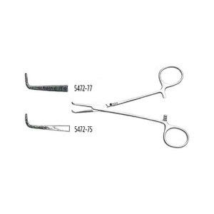 DELICATE RIGHT ANGLE FORCEPS, FULLY CURVED JAWS, 5 1/2" (14.0 CM)