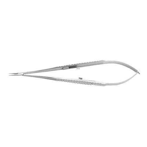 JACOBSON MICRO NEEDLE HOLDER, FLAT KNURLED HANDLE, 8" (20.0 CM), STRAIGHT W/ OUT LOCK