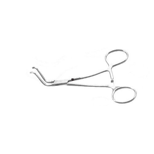 CLEVELAND CLINIC RENAL CLAMP, LARGE JAWS, ANGLED LEFT, 9 5/8" (24.5 CM)