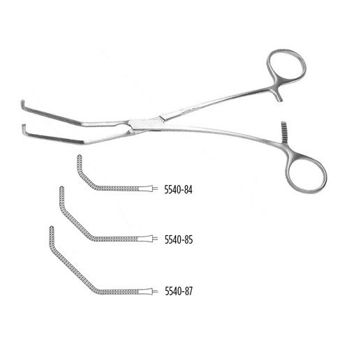 BAILEY AORTA CLAMP, ANGLED SHANKS, EXTRA SMALL JAWS, 30.0 MM LONG, 8.0 MM DEEP, 8" (20.0 CM)