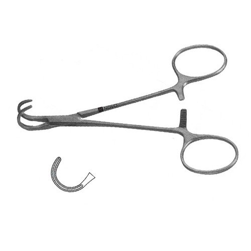 SELMAN PERIPHERAL BLOOD VESSEL CLAMP, COOLEY SERR, ANG JAWS, JAW LENGTH 13.0 MM, 4 3/4" (12.1 CM)