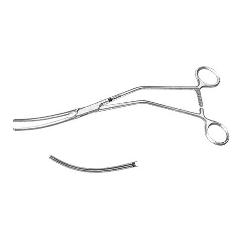 WYLIE HYPOGASTRIC CLAMP, ANGLED SHANKS, CURVED JAWS, 9 1/2" (24.0 CM)