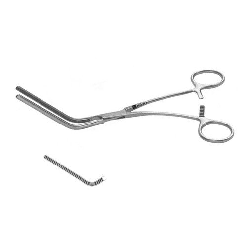MORRIS ASCENDING AORTA CLAMP, DEBAKEY TEETH, JAW LENGTH 6.5 CM FROM ANG TO TIP, 8 1/4" (21.0 CM)