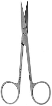 Plastic Surgery Scissors 4 3/4" straight sharp/blunt