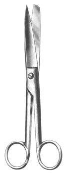 Moleskin Scissors 7" curved serrated