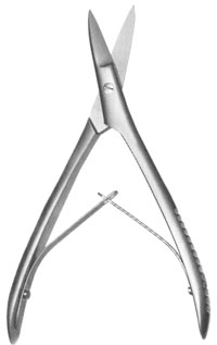Scissor Forceps 6 1/4" plier handle with springs stainless
