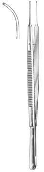 Gerald Tissue Forceps 6 3/4" curved 1x2