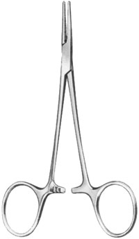 Mosquito Forceps 5" straight serrated 1x2 delicate