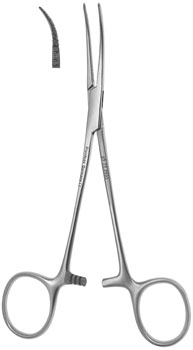 Collier Forceps 5 1/2" curved delicate
