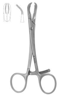 Bone Reduction Forceps 6" sml curved