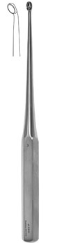 Brun Curette 9" hex handle angled oval #3/0