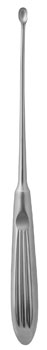Halle Curette 8 1/2" hollow hdl str malleable oval Size 1 (4.8mm)