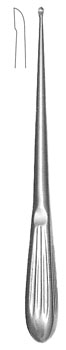Brun Curette 7" hollow handle straight oval #4/0