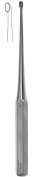 Brun Curette 9" hex handle straight oval #3/0