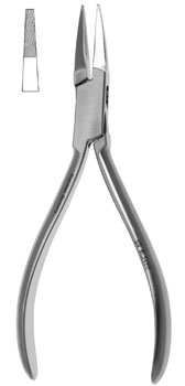 Flat Nose Pliers 5 1/2" cross serrated jaw 5mm tip
