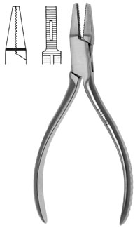 Flat Nose Pliers 5 1/2" serrated jaw 5mm tip