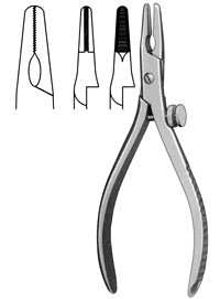 Pliers 7" with screw lock and k-wire groove