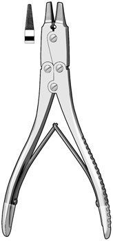 Wire Extraction Pliers 7" DA 2mm long jaw TC